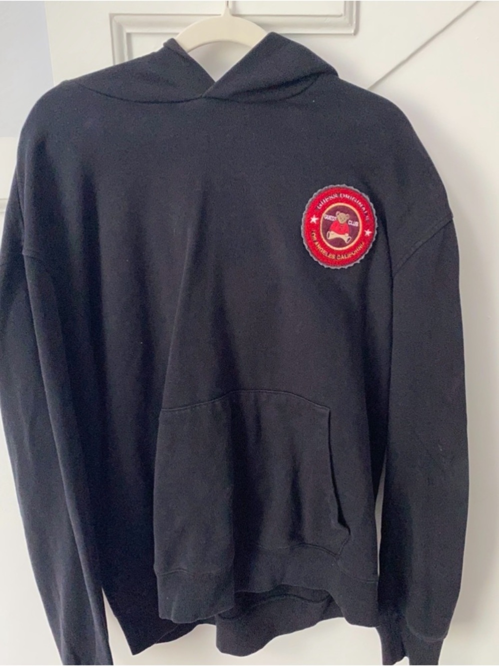 GAP Black Hoodie Sweatshirt with Red Patch